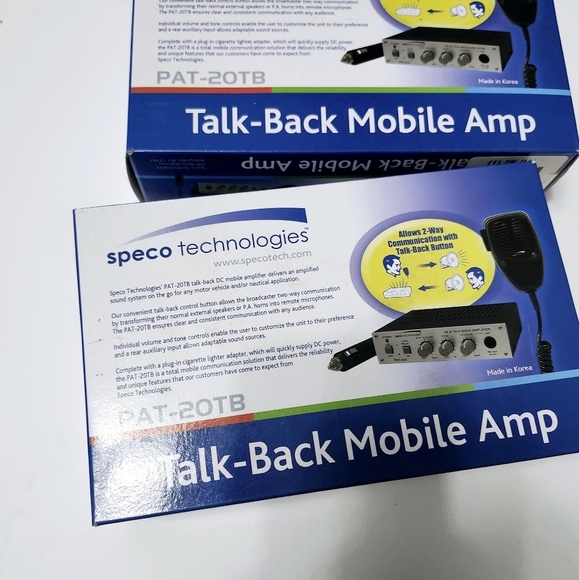Set 2 boxes 20W Mobile PA Amplifier w Talkback Feature - Picture 3 of 5